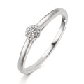 Finger ring 750/18 K vitguld diamant 0.06 ct, 7 stenar, w-si
