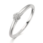 Finger ring 750/18 K vitguld diamant 0.06 ct, 7 stenar, w-si