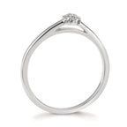 Finger ring 750/18 K vitguld diamant 0.06 ct, 7 stenar, w-si
