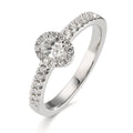 Finger ring 750/18 K vitguld diamant 0.37 ct, w-si