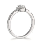 Finger ring 750/18 K vitguld diamant 0.37 ct, w-si