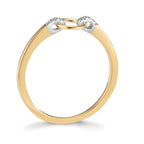 Finger ring 375/9 K gult guld Zirkoniumoxid 6 stenar