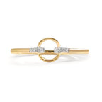 Finger ring 375/9 K gult guld Zirkoniumoxid 6 stenar
