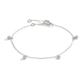 Armband 750/18 K vitguld diamant 0.24 ct, 28 stenar, w-si