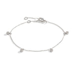 Armband 750/18 K vitguld diamant 0.24 ct, 28 stenar, w-si