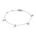 Armband 750/18 K vitguld diamant 0.32 ct, 36 stenar, w-si 16-19 cm