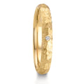 Partnerring 750/18 K gult guld diamant 0.014 ct, w-si
