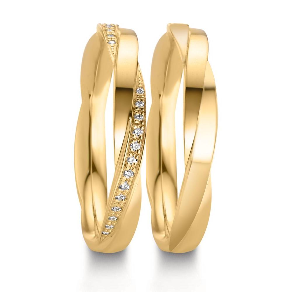 Partnerring 750/18 K gult guld
