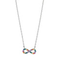 Collier Silver Zirkoniumoxid färgrik rodiumpläterad Oändlighet 42-45 cm