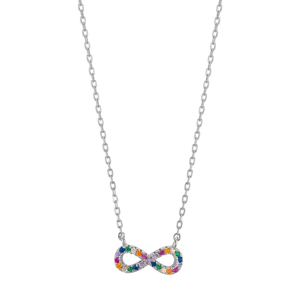 Collier Silver Zirkoniumoxid färgrik rodiumpläterad Oändlighet 42-45 cm