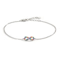 Armband Silver Zirkoniumoxid färgrik rodiumpläterad Oändlighet