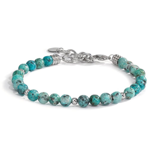 Armband rostfritt stål agat 20-22 cm Ø6.5 mm